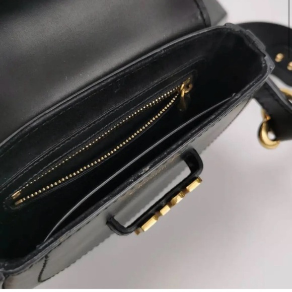 Authentic Christian Dior Calfskin D Fence Leather Cross Body Bag - Picture 5 of 9